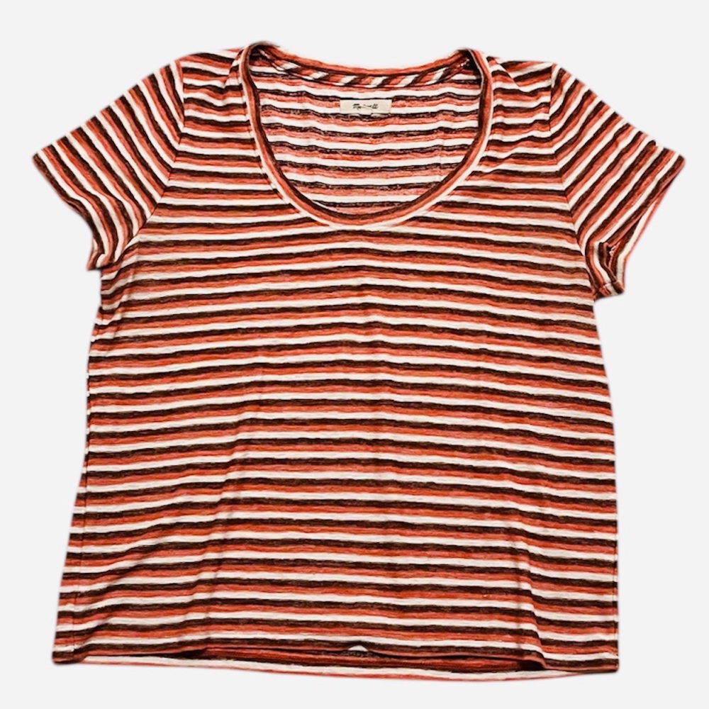 Madewell M Alto Scoop Knit Tee Stripes